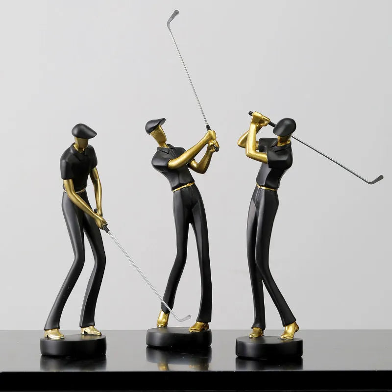 Nordic Golf Character Ornament Light Luxury High-end Office Desktop Study Living Room TV Cabinet Home Decoration