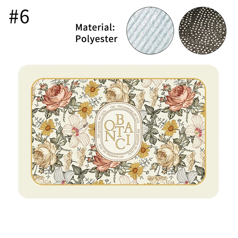 Super Absorbent Dish Drying Mat - Quick Dry Kitchen Draining Pad