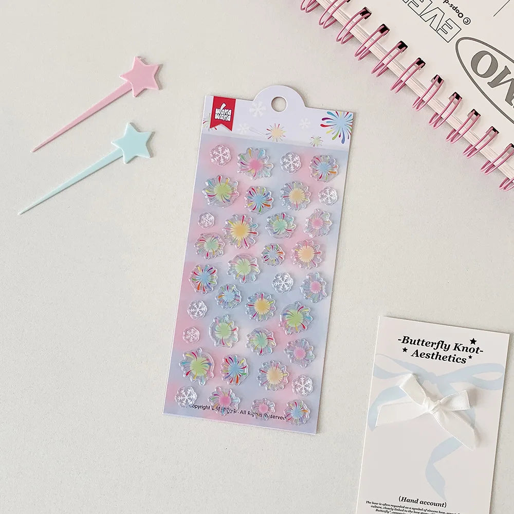 INS Style Cute Epoxy Strawberry Stationery Stickers Journal Stickers DIY Journal Decorative Sticker Phone Case Material Stickers