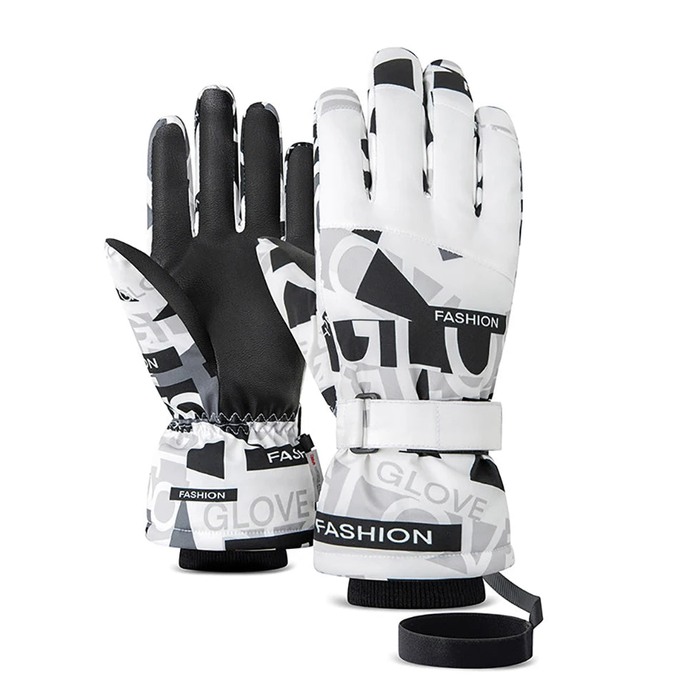 Men Women Ski Gloves Winter Warm Windproof Waterproof Touch-Screen Fleece Non-slip Snowboard Snowmobile Cycling Skiing Gloves
