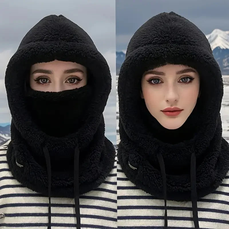 Winter Balaclava Ski Mask Warm Windproof Thickened Polar Fleece Neck Warmer Adjustable Thermal Anti-Cold Cycling Full Cover Mask