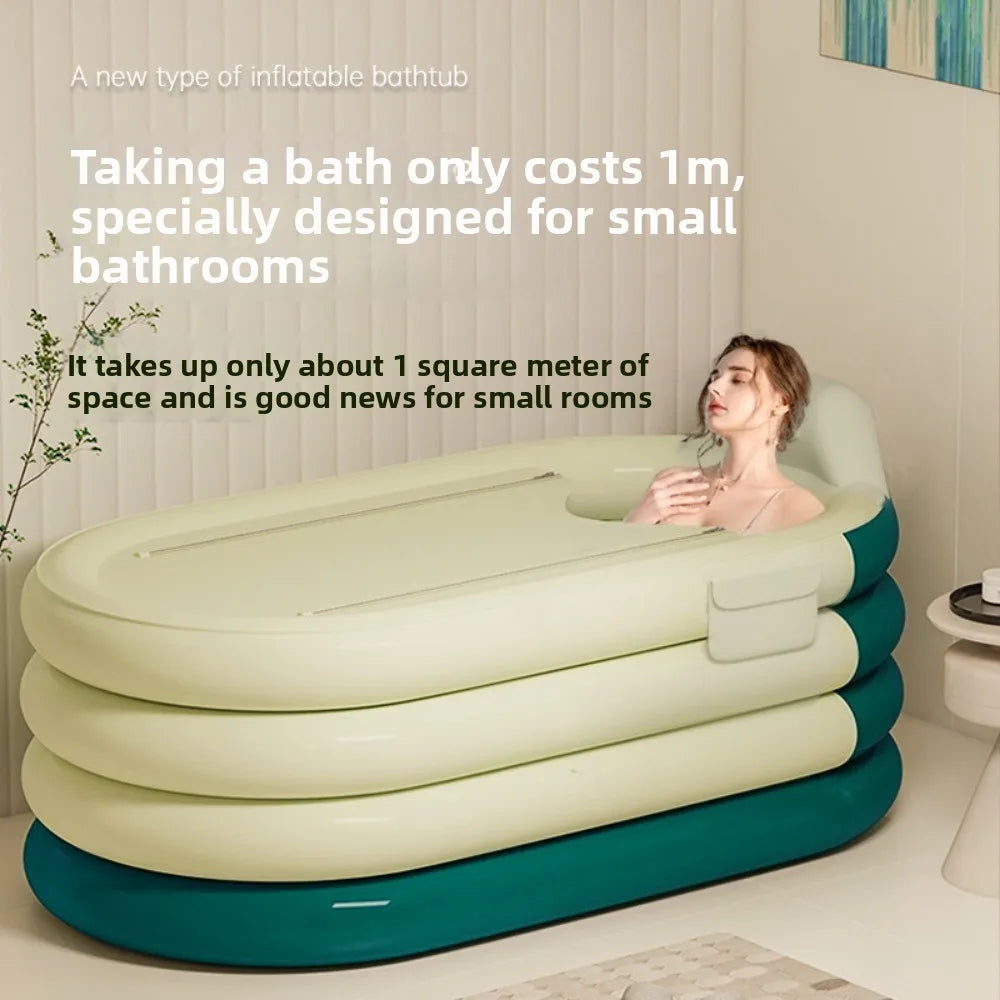 1 unit of household adult inflatable bathtub for children's bathing, thick bathtub for portable storage, ice bath,steam bath tub