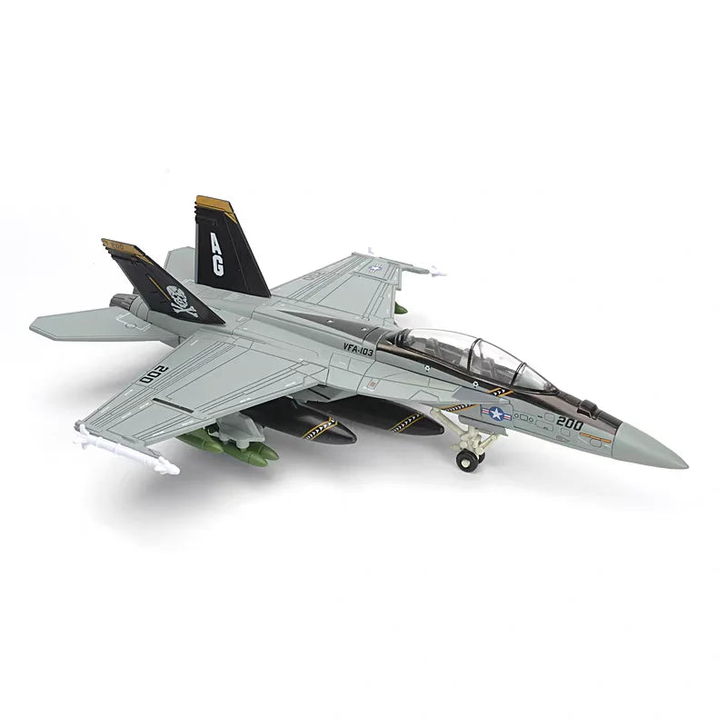 1:72 Scale Replica F18 F-18 VF103 Grumman Tomcat Super Hornet F/A-18F Pirate Flag Fighter US Navy Plane  Military Model Toy