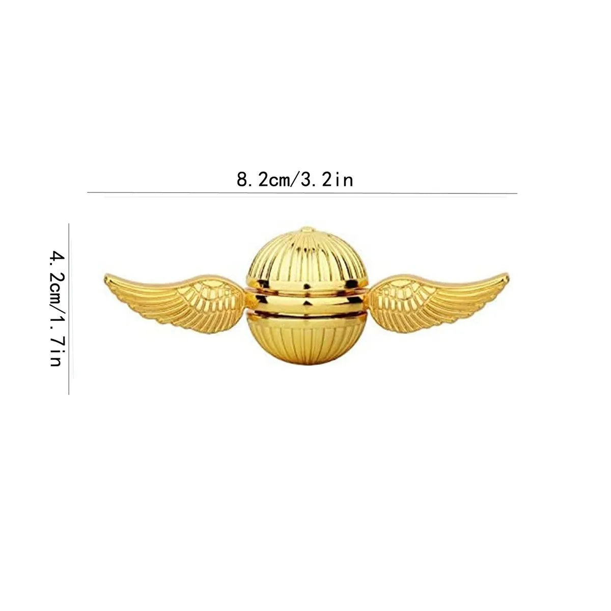 Premium Metal Angel Wings Fidget Spinner - Golden Snitch Design