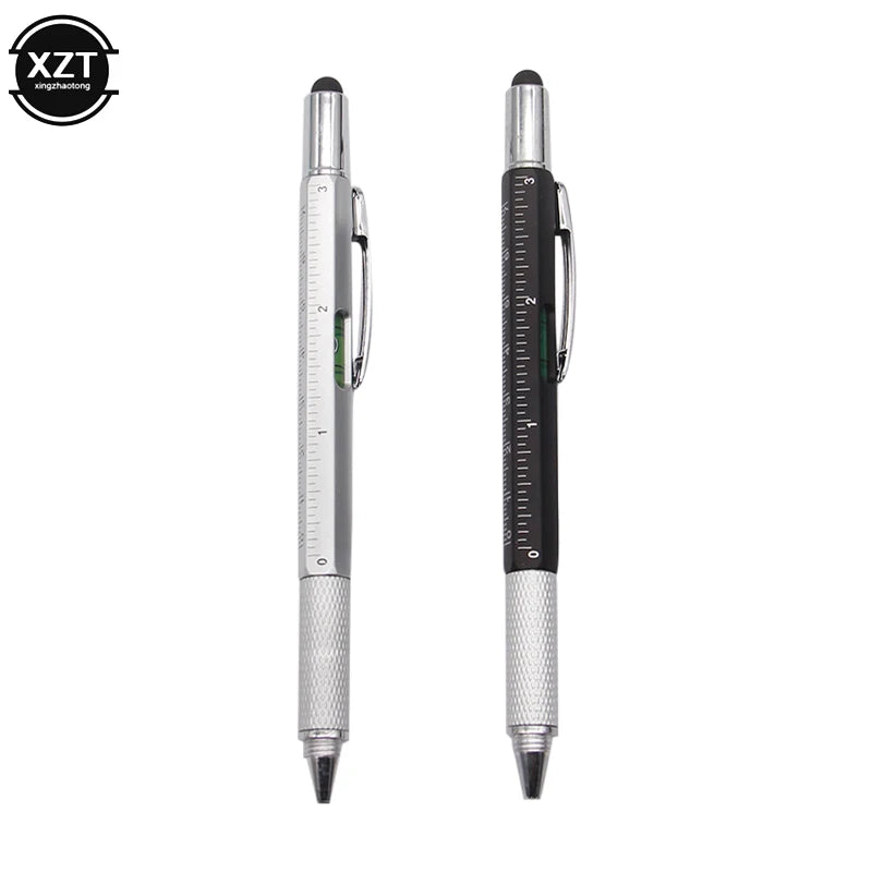 7 in1 Multifunction Screwdriver Ballpoint Pen with Modern Handheld Tool Measure Technical Ruler Touch Screen Stylus Spirit Level