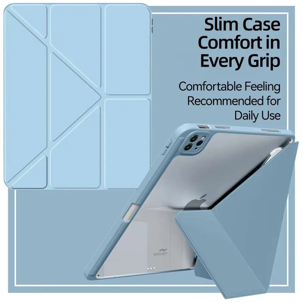 For iPad Air 11 M2 Case For 2024 Air 13 M2 Pro 11 13 M4 for 10th Gen Air 4 5 10.2 7 8 9th Pro 11 12.9 Mini 6 Acrylic Smart Case