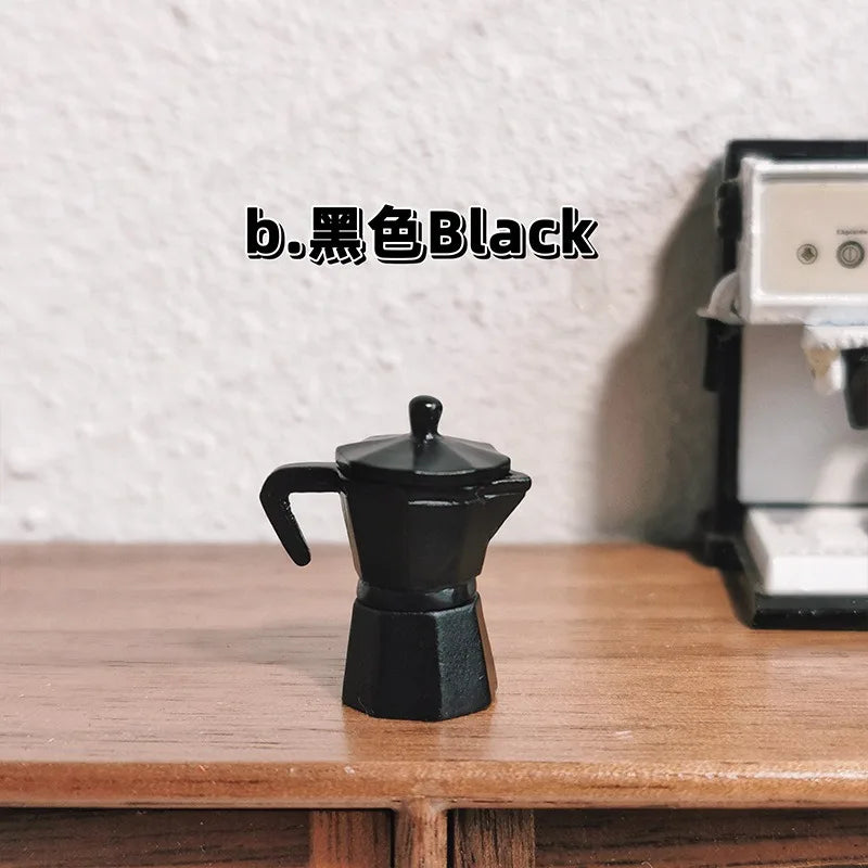 1pc Mini coffee pot, coffee machine, toy model, coffee utensil, miniature scene, doll house accessories