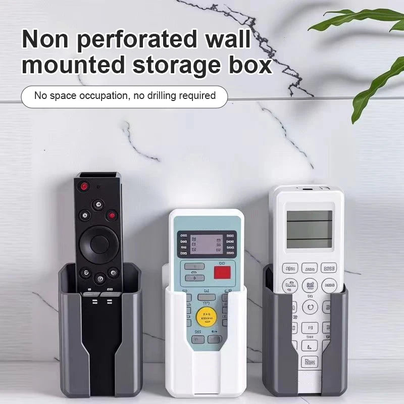 Hot 1PC Wall Mounted Remote Control Holder Organizer Air Conditioner Storage Box Durable Non Perforated Wall Stand Holder