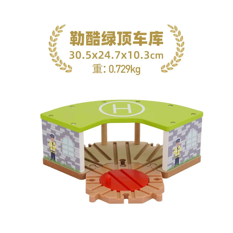 Wooden Track Railway Accessories Bridge Train Station Tunnel Wood Track Educational set Toys Wood Railway Train Track toys