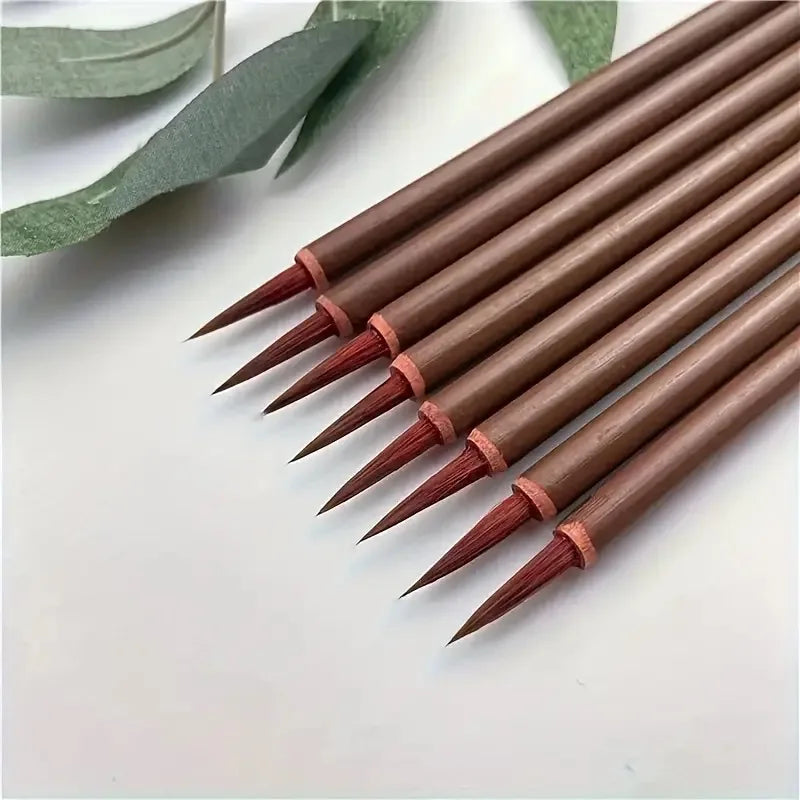3-20pcs Detail Paint Brush Fine Pointed Tip Miniature Brushes For Acrylic Watercolor Oil Drawing Brush