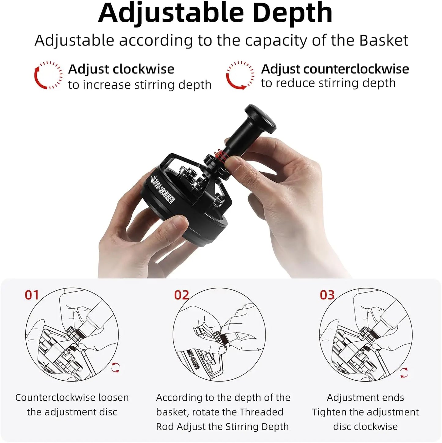 58mm Rotary WDT Tools , 0.25MM 14 Needles Espresso Distribution Tool with Magnetic Base, Espresso Stirrer Distribution Tool