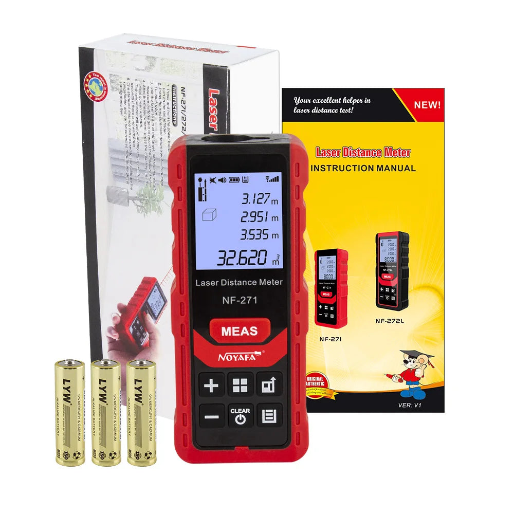 Premium Noyafa NF-271 Laser Distance Meter - 40M/80M Digital Rangefinder