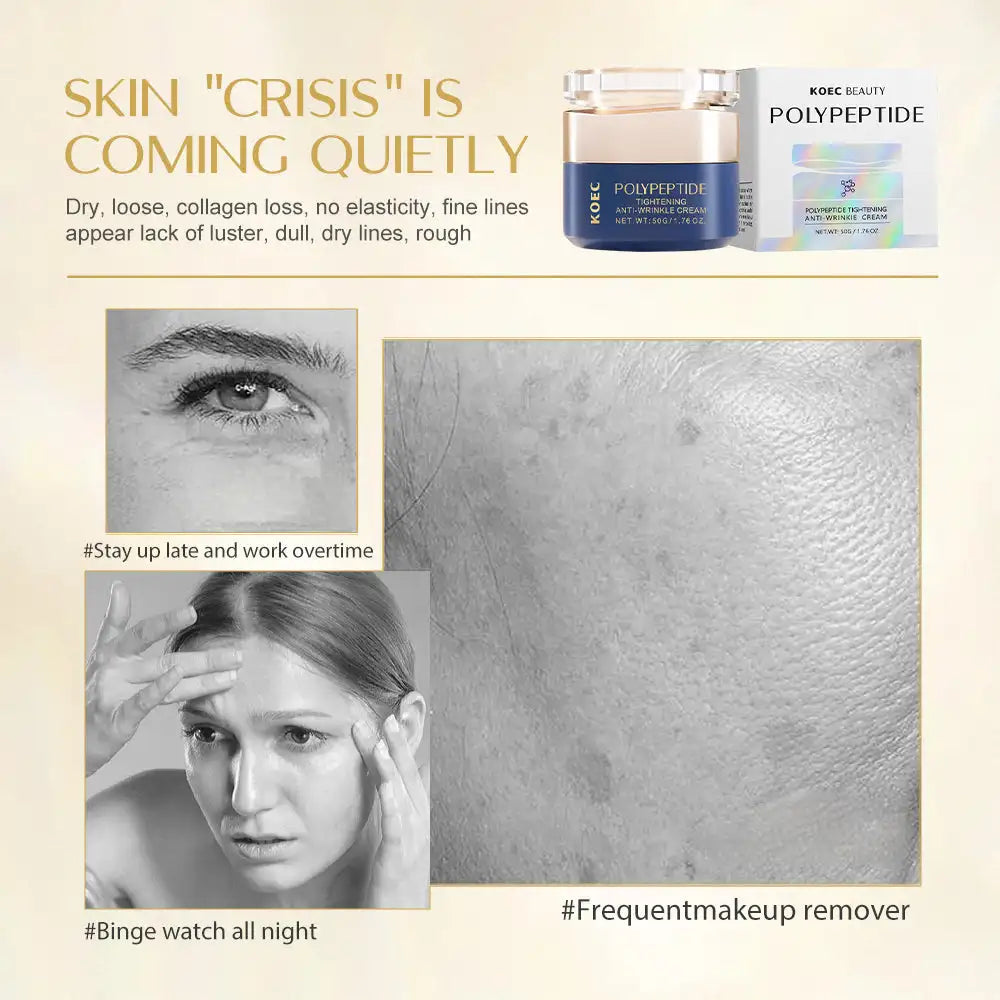 KOEC Polypeptide Anti-Wrinkle Cream with Nicotinamide & Squalane - 50g