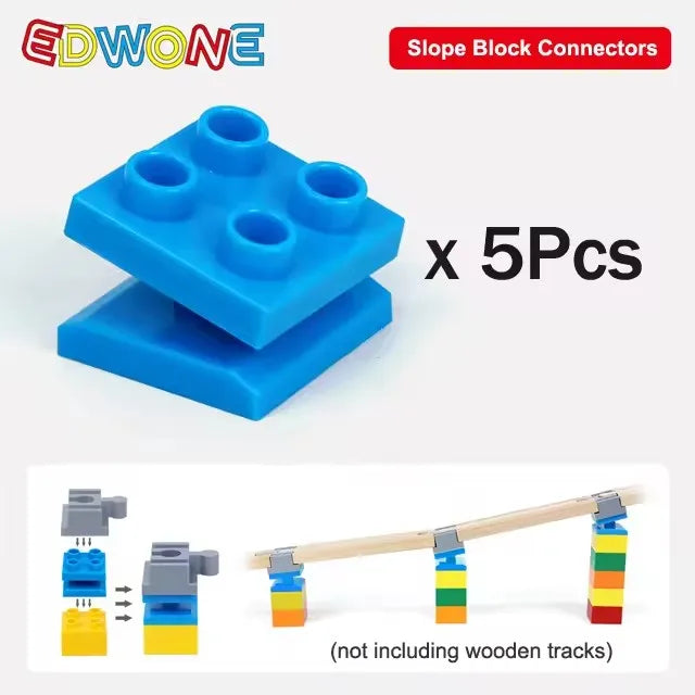 Kids Railway Toys Wooden Train Track Accessories Universal Plastic Blocks Clips Connectors Adapters fit for Brand Wooden Tracks