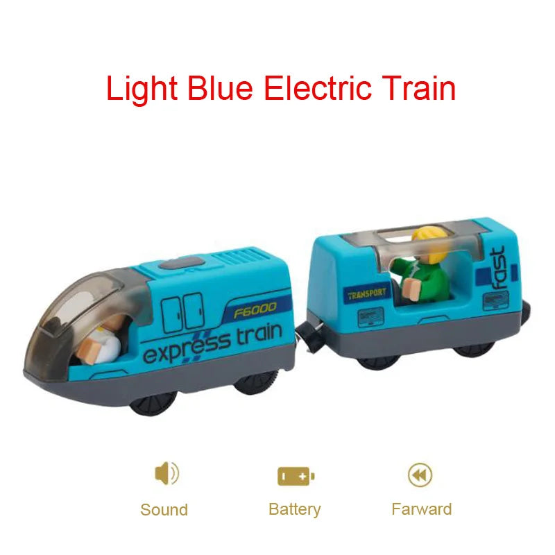 New Electric Wooden Train Set Toy Train for Boys Girls Compatible with Wooden Train Track Racing Track Toys Gift For Kids