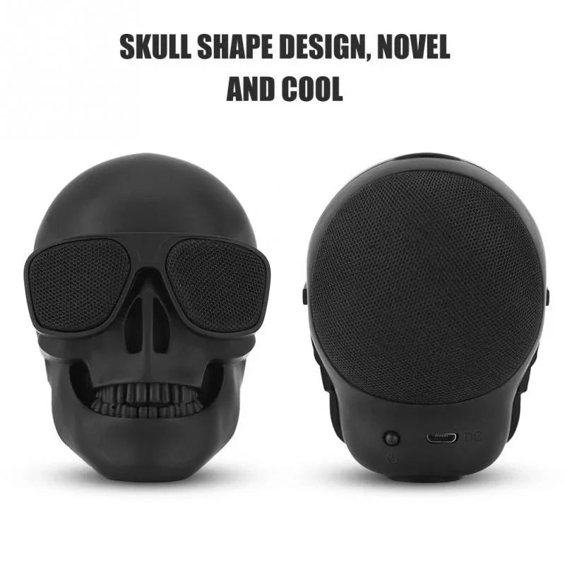 Skull Bluetooth Speaker - Portable Wireless Mini Speaker with Enhanced Bass