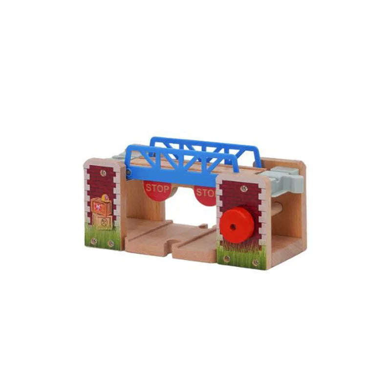 Wooden Train Track Set Accessories Track Expansion Part Wooden Railway Scene accessories Bridge Christmas Gift For Toddlers