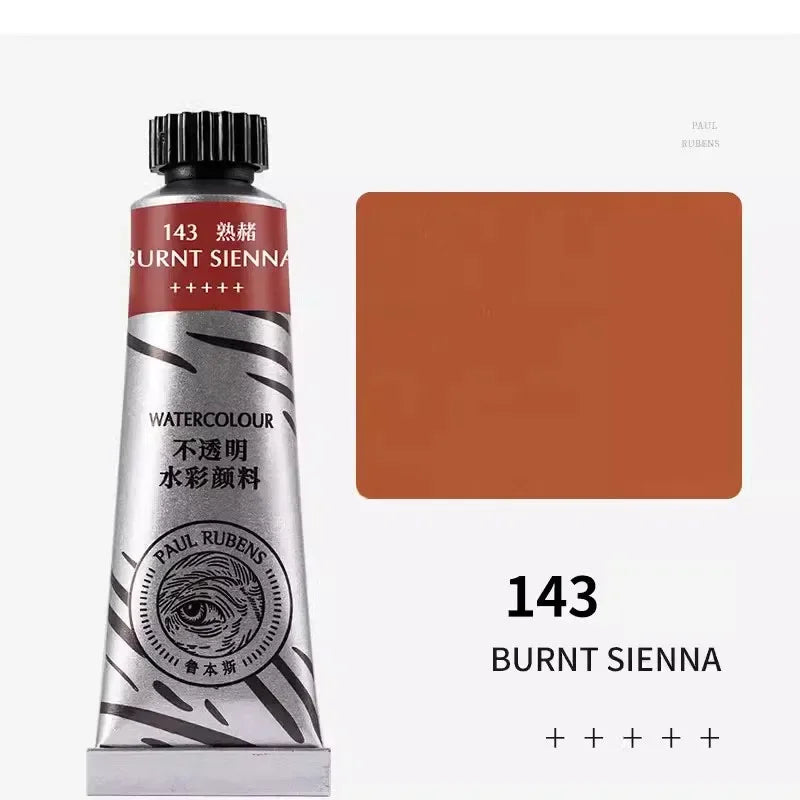 Paul Rubens 36 Colors Non-transparent Watercolor Paint Tube 15ml Professional Watercolour For Painting Anime Art Supplies