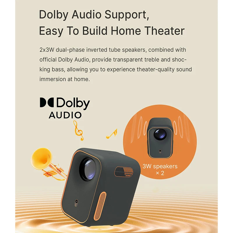 Formovie Xming Episode One Projector - 1080P FHD Smart Portable Projector with Google TV