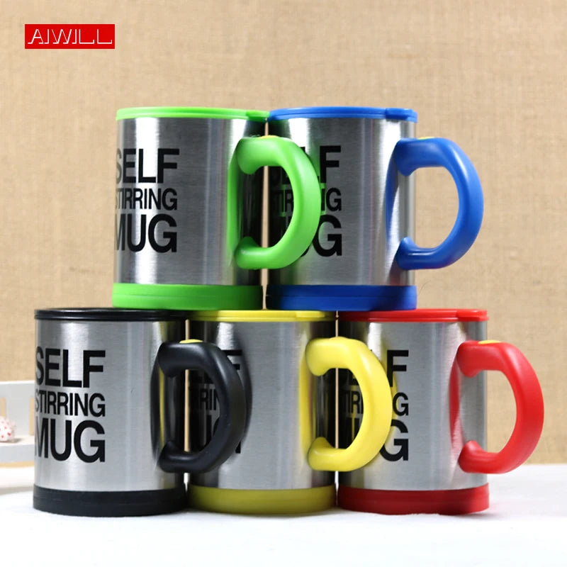 Self-Stirring Coffee Mug - Automatic Mixing Stainless Steel Cup 301-401ml