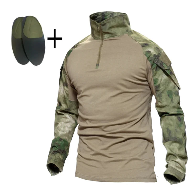 Tactical Uniform Camo Multicam Combat Shirts Cargo Pants +pads Sniper Hunting Clothes Suits Trainning Airsoft Paintball Sets