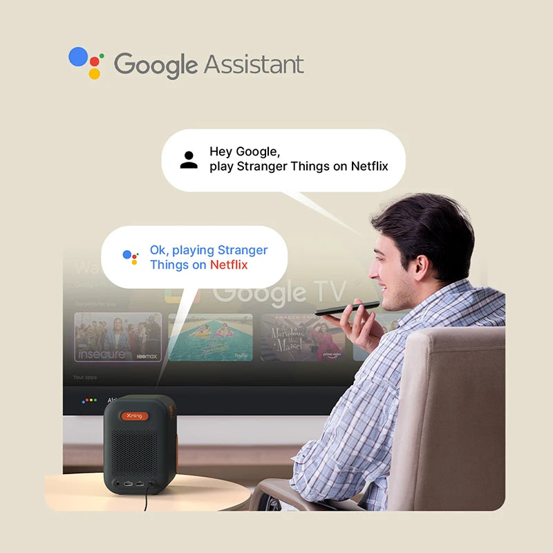 Formovie Xming Episode One Projector - 1080P FHD Smart Portable Projector with Google TV