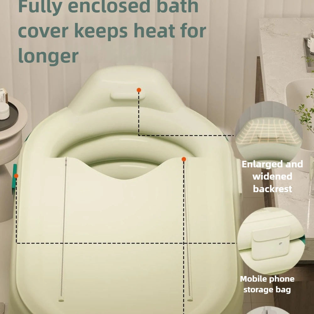 1 unit of household adult inflatable bathtub for children's bathing, thick bathtub for portable storage, ice bath,steam bath tub
