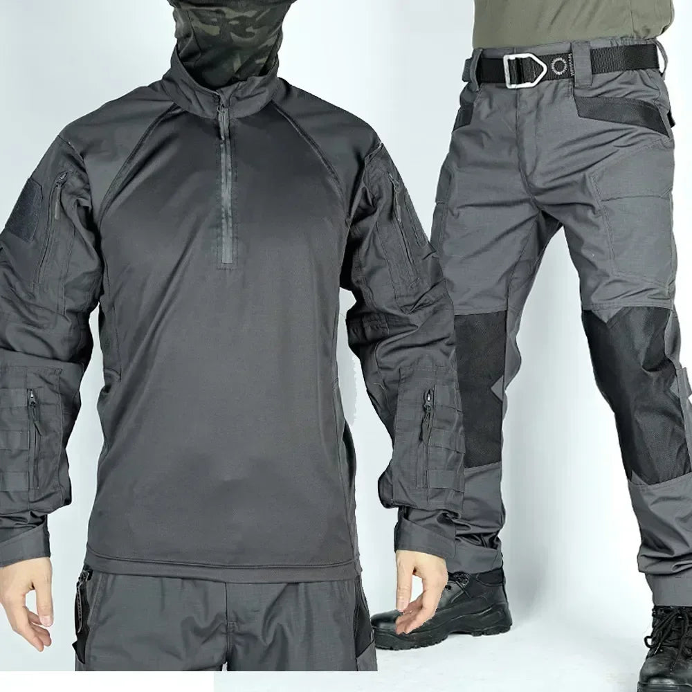 Tactical Suit Men Airsoft Hunting Clothes Paintball Military Uniform Assault Hiking Shirts Special Forces Sets Outdoor Pants