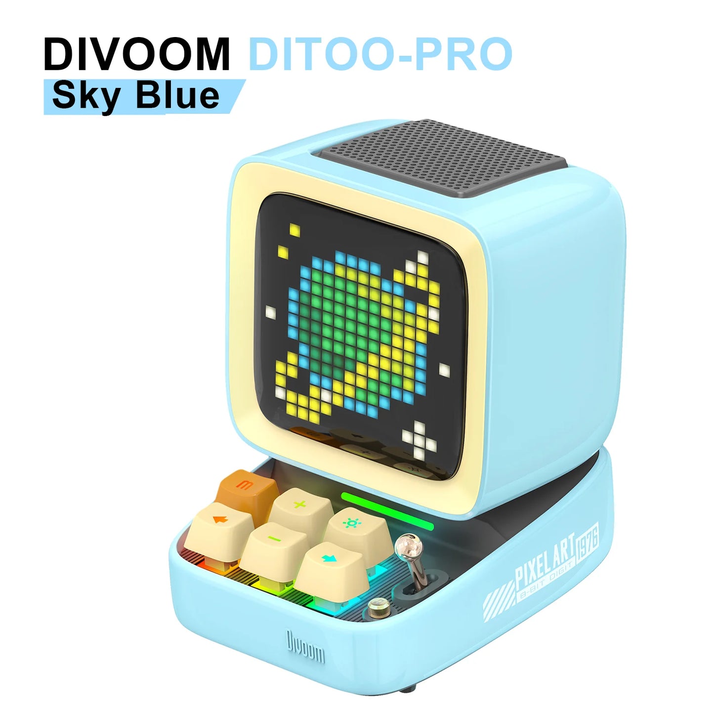 Divoom Ditoo-Pro Retro Pixel Art Bluetooth Speaker with LED Display & Alarm Clock