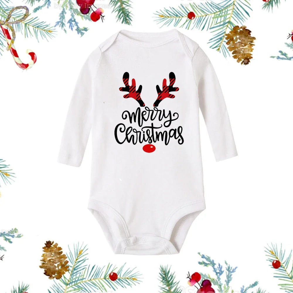 Premium My First Christmas Baby Romper - Snowman Print Long Sleeve Outfit