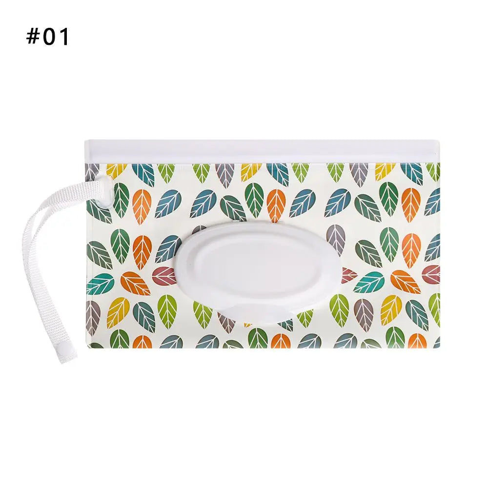 Hot Refillable EVA Wet Wipes Bag Cosmetic Pouch Tissue Box Wipes Holder Flip Cover Snap-Strap Carrying Case Stroller Accessories