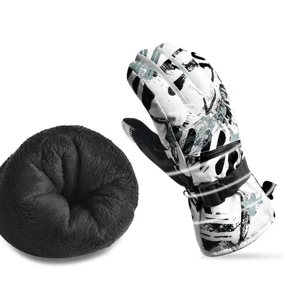 KoKossi Winter Fleece Thermal Ski Snowboard Gloves Windproof Warm Snow Sports Riding Gloves Waterproof Touch Screen Gloves