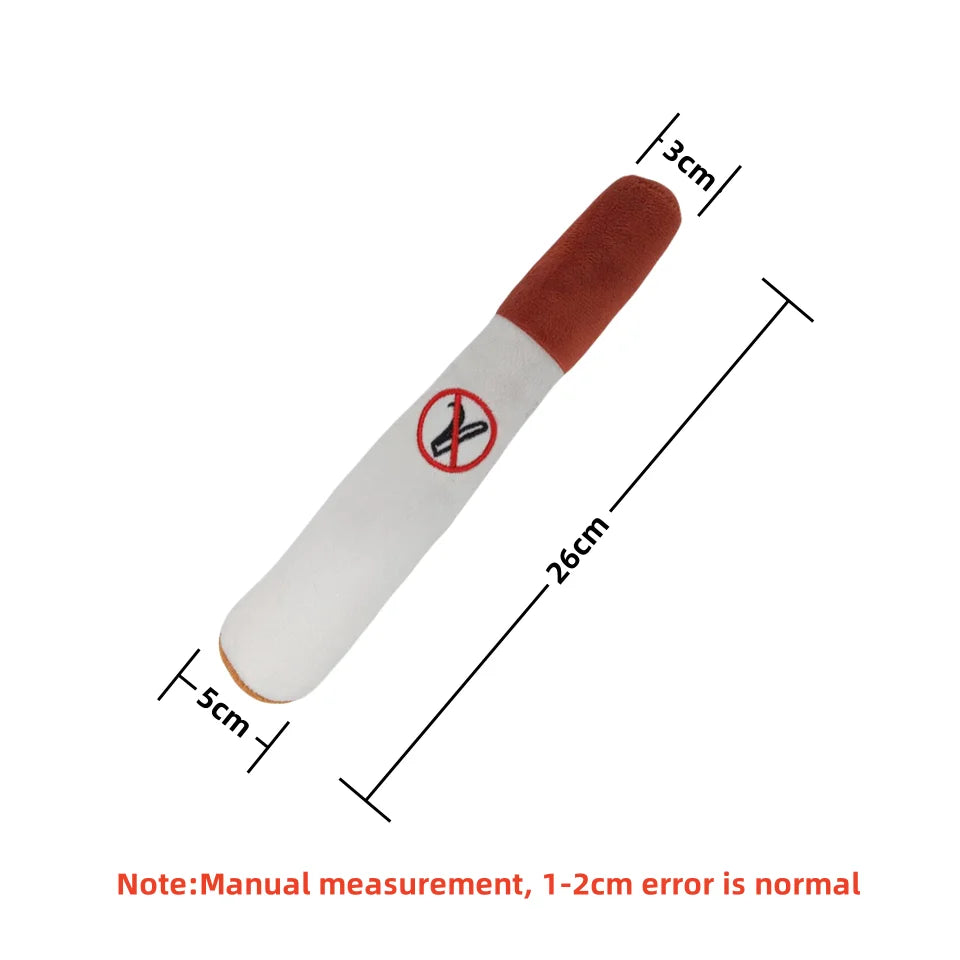 Hot Selling White Cigarette Pet Plush Sound Toy, Bite Resistant Toy, Interactive Dog Toy Dogs Cigar