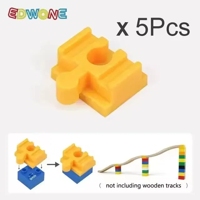 Kids Railway Toys Wooden Train Track Accessories Universal Plastic Blocks Clips Connectors Adapters fit for Brand Wooden Tracks