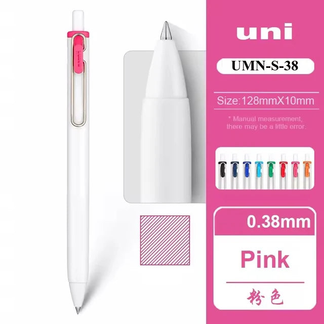 1Pc UNI Uniball ONE Gel Pen UMN-S-38 0.38mm Thick Ink Black Technology Small Thick Core Quick Drying Smooth Writing School Suppl