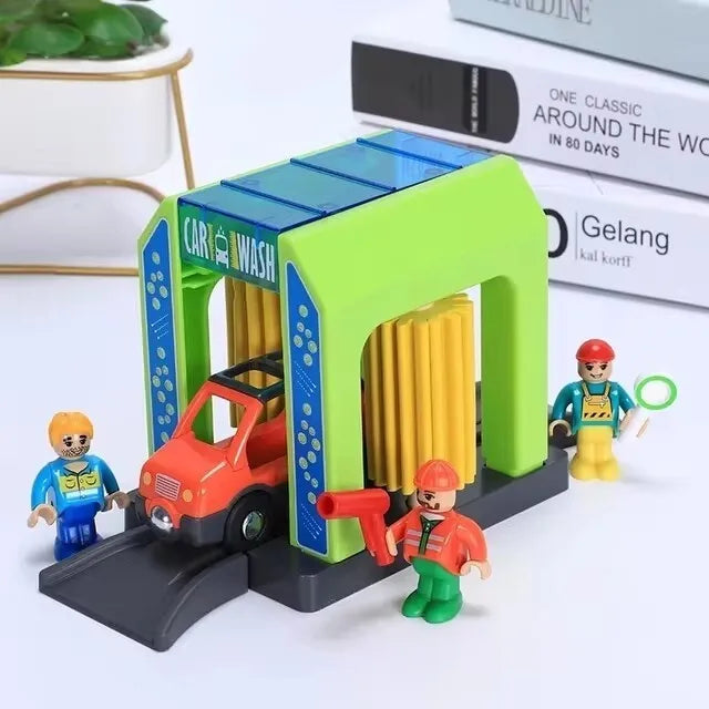 All Kinds of Wooden Track Accessories Beech Wooden Railway Train Track Parts fit Brand Wood Tracks Toys for Children Gifts