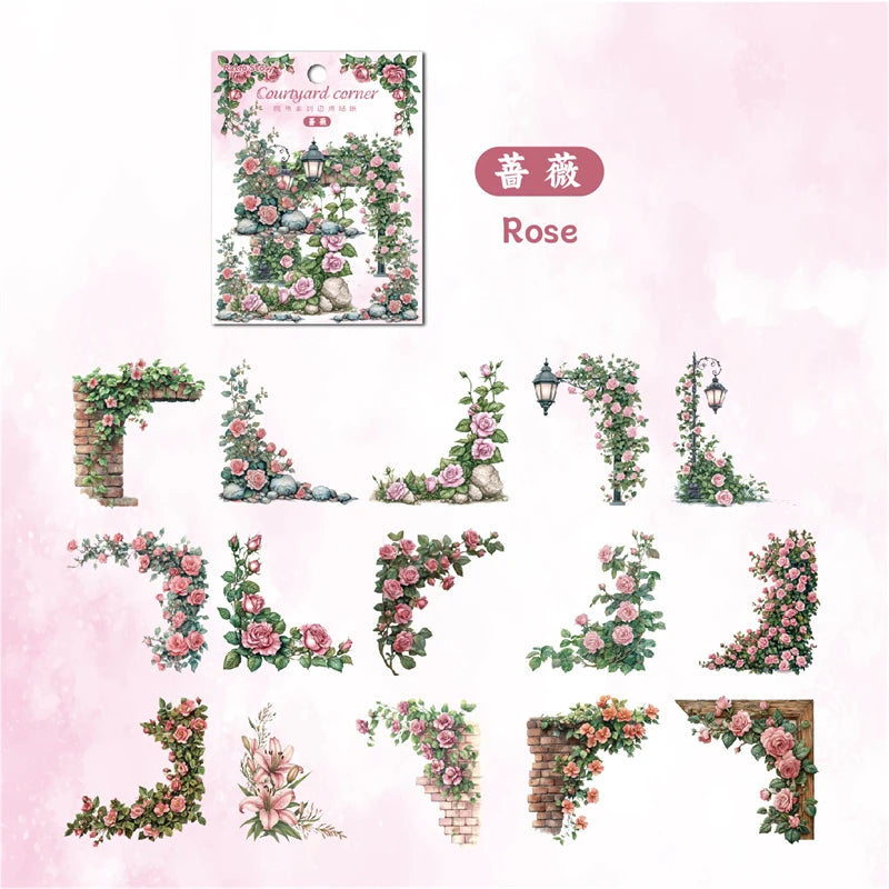 30pcs/bag Kawaii Stationery Stickers courtyard corner Junk journaling stickers DIY Planner Decorative Scrapbooking Supplies