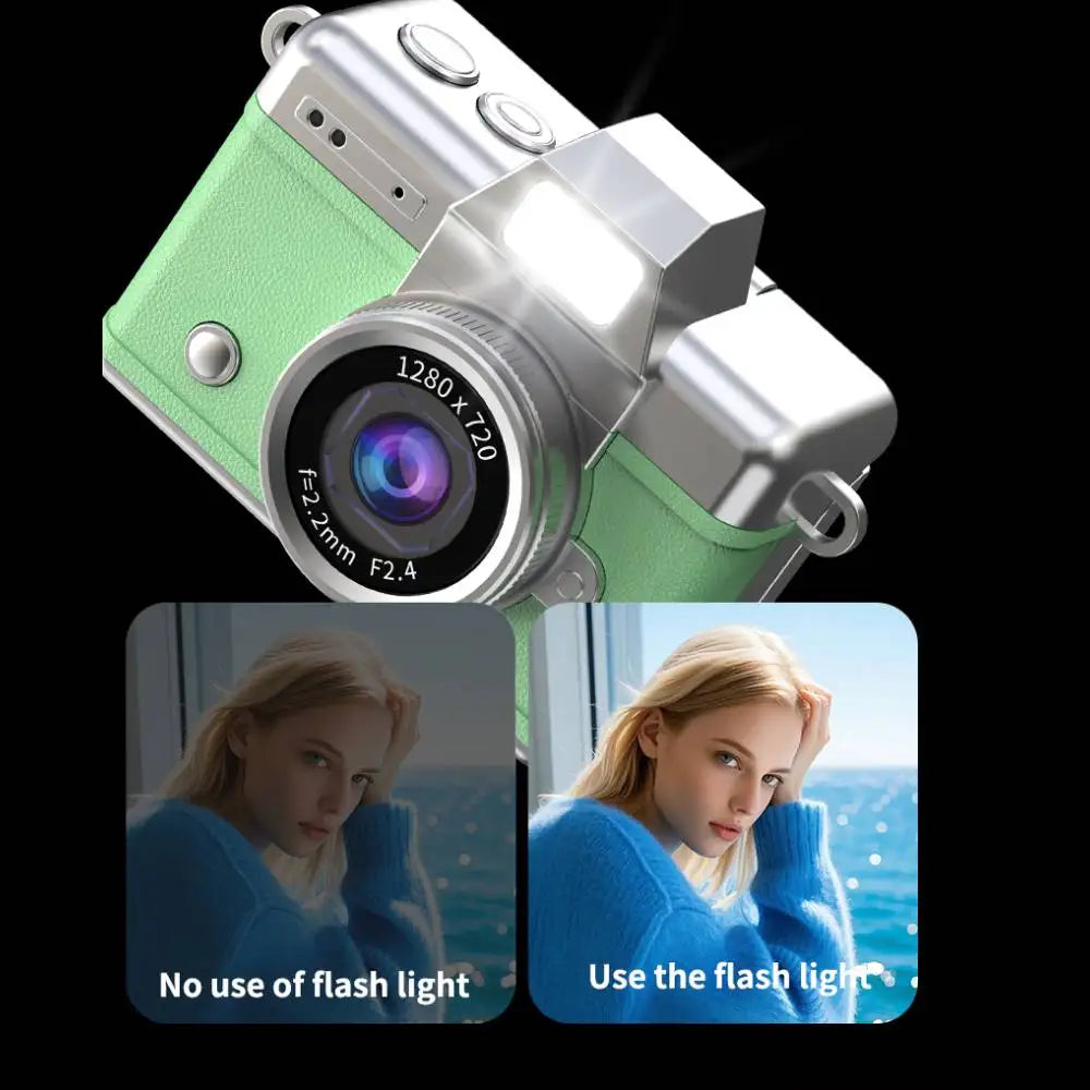 Mini Keychain Camera 1.47 Inch Flip Screen Digital CameraHD  Pocket Camcorder CCD for Kids Adults Gift for Birthdays New Year