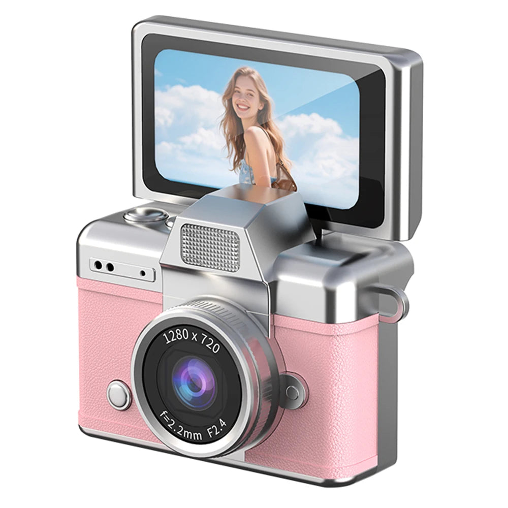Mini Keychain Camera 1.47 Inch Flip Screen Digital CameraHD  Pocket Camcorder CCD for Kids Adults Gift for Birthdays New Year