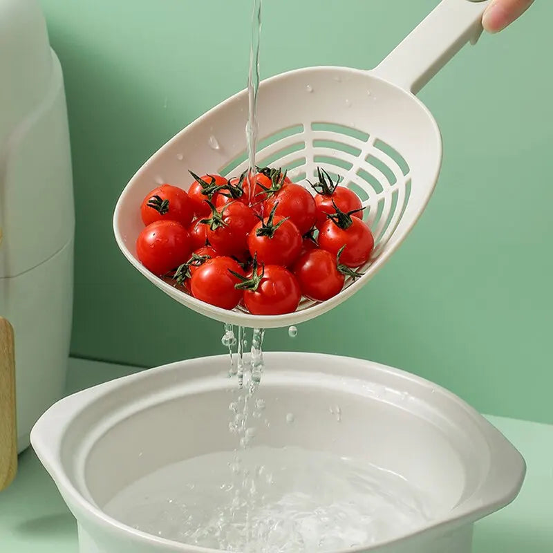 Leak Kitchen Pasta Spoon Fishing Dumplings Long Handle Food Grade High Temperature Resistant Spaghetti Large Funnel