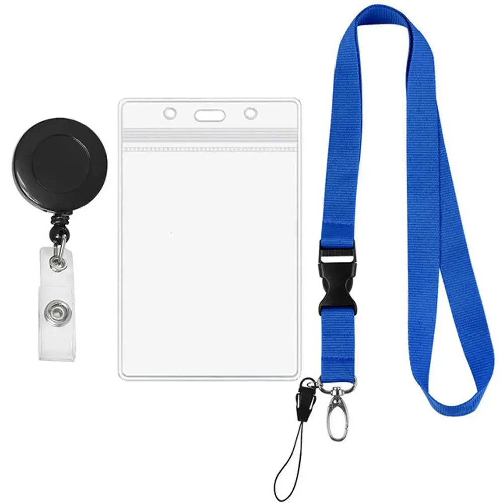 Supplies Key Neck Strap Badge Holder Badge Clip Name Card Holder Badges Set Lanyard Retractable Badge Holder ID Card Holder