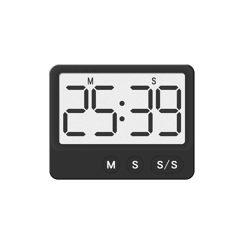 Digital Mute Timer Magnetic Suction Countdown Timer LCD Large Screen Display Kids Time Management Desktop Timers Kitchen Gadgets