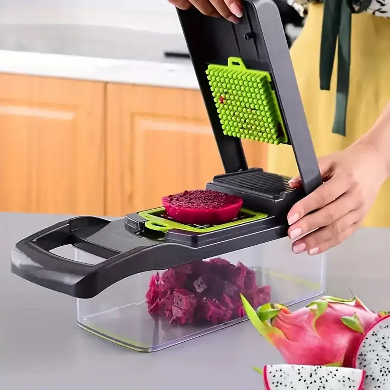 14-Piece Multifunctional Vegetable Grater and Slicer Set - Kitchen Shredding Tool