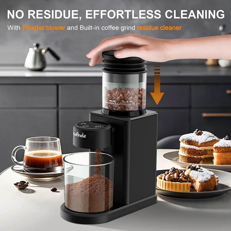 Electric Conical Burr Coffee Grinder Touchscreen Adjustable coffee Bean Grinder with 25 Grind Settings for Espresso Dirp French