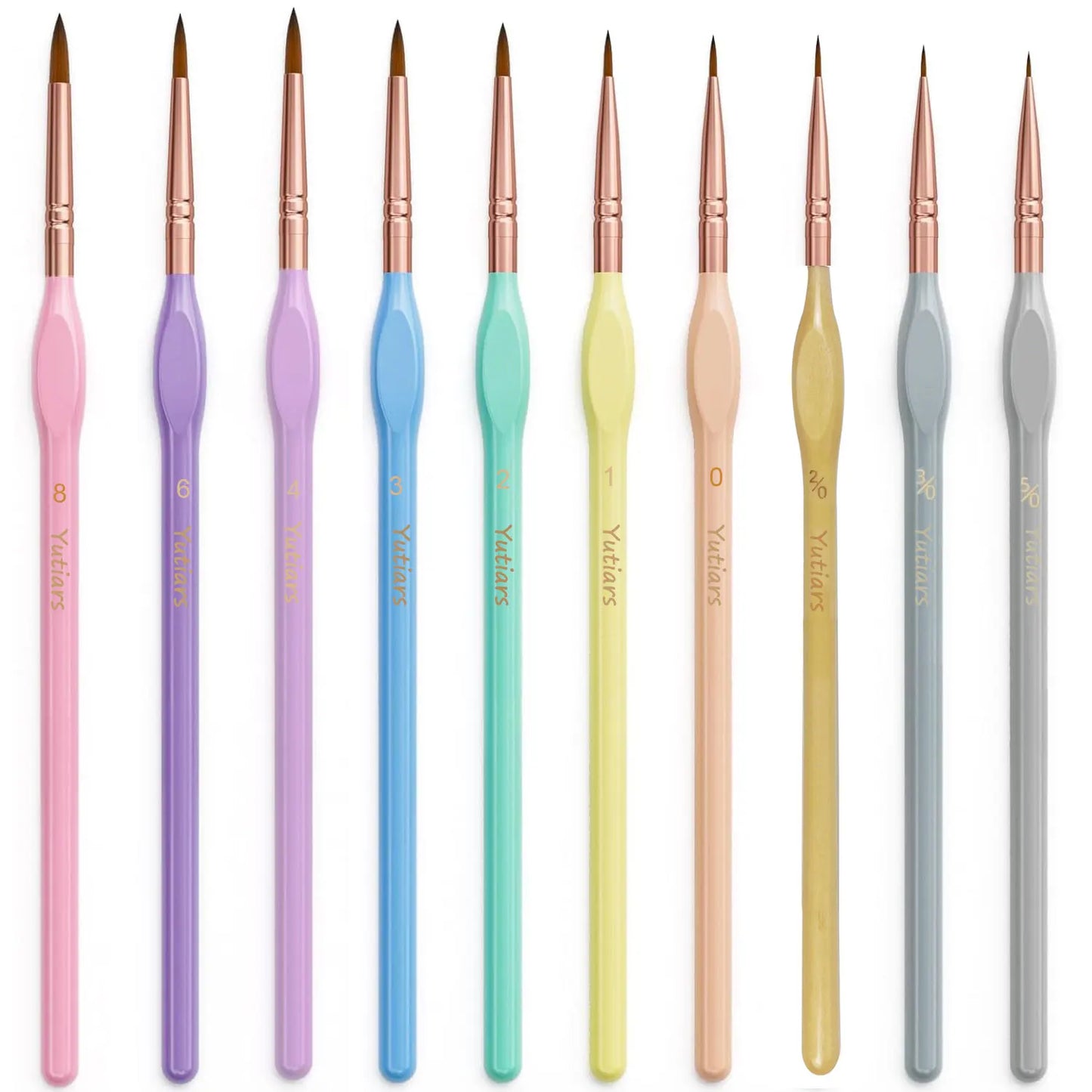 10Pcs Fine Detail Paint Brush Miniature Painting Brushes for Mini Paints Brush Set for Acrylic, Watercolor, Oil, Face, Nail
