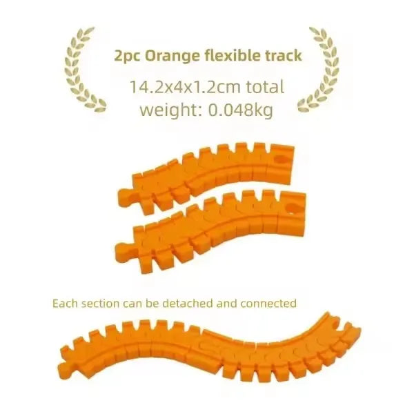 Wooden Train Track Accessories Plastic Flexible Tracks Turntable Slope Bridge fit for Brand Wood Tracks Railway Toys for Kids