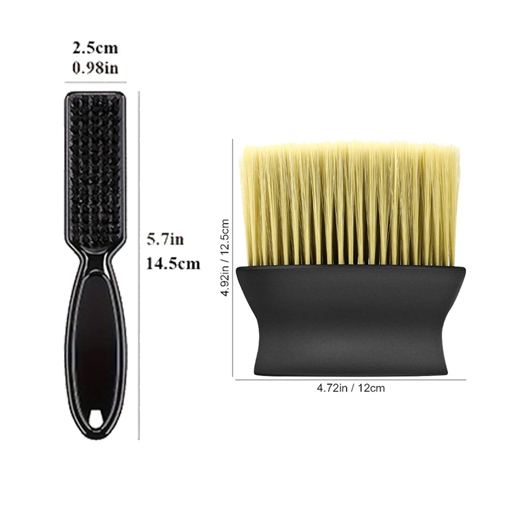 Barber Neck Duster Brush Sets Mens Duster Face Duster Tool Beard Set Men Broken Hair Brush Round Hairdressing Neck Brush