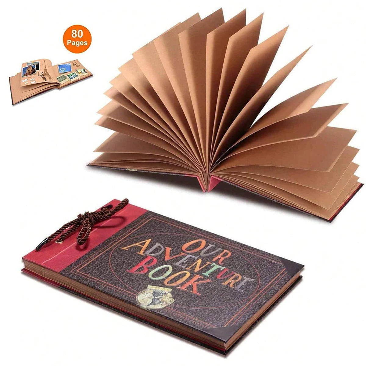 Our adventure book scrapbook Pixar Up handmade home scrapbook album can be expanded to 80 pages and comes with DIY accessory kit