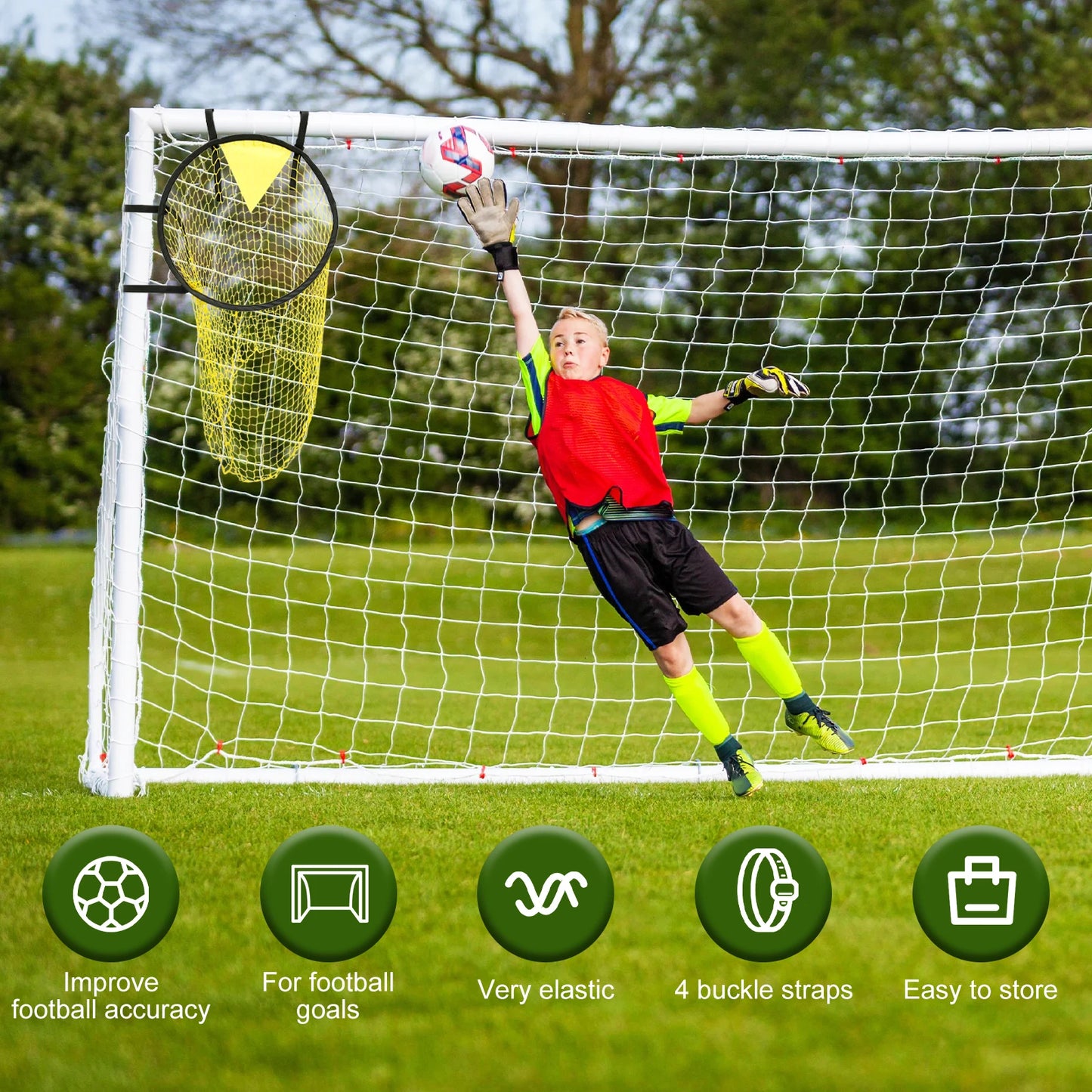 Premium Foldable Football Target Net - Soccer Training Goal Set