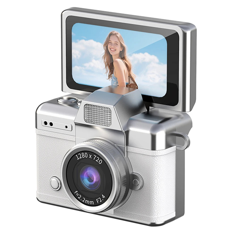Mini Keychain Camera 1.47 Inch Flip Screen Digital CameraHD  Pocket Camcorder CCD for Kids Adults Gift for Birthdays New Year